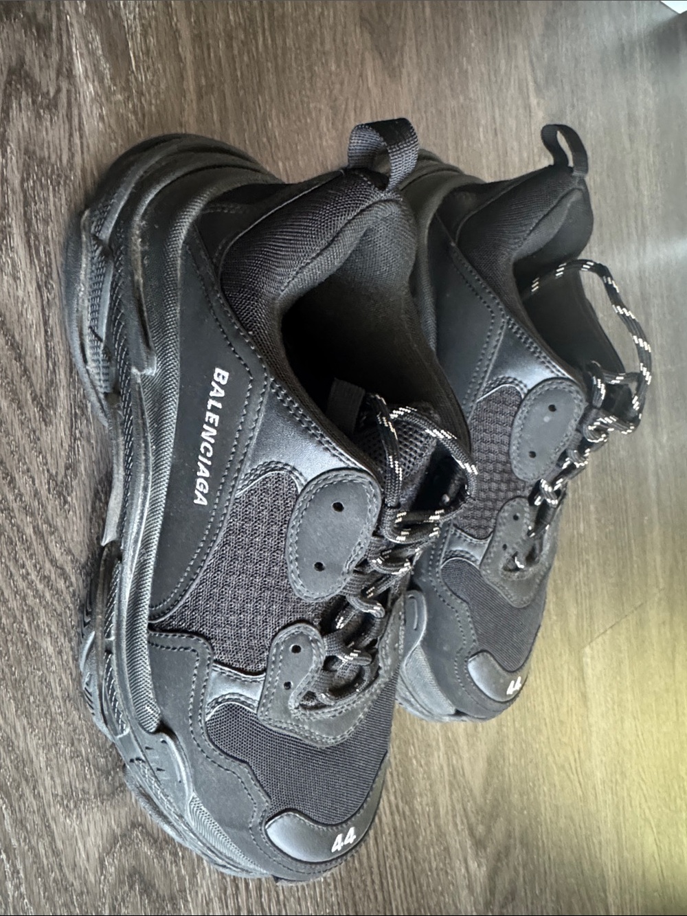 Balenciaga Black Men's Chunky Low-Top Sneakers